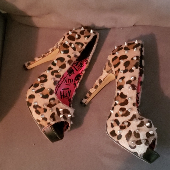 Leopard studded peep toe - Picture 5 of 5